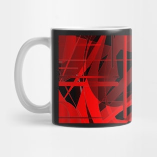 Red and black abstract Mug